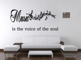 Dekoratív falmatrica MUSIC IS THE VOICE OF THE SOUL 60 x 120 cm