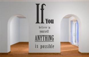 Fali matrica IF YOU BELIEVE IN YOURSELF 50 x 100 cm