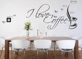 Fali matrica szöveggel I LOVE COFFEE 50 x 100 cm