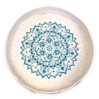 MANDALA festett bambusz tálca 36 cm