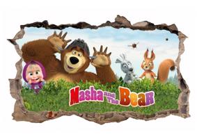 Masha and the Bear mesebeli falmatrica 47x77cm