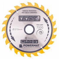 Powermat Körtárcsa fához 210 x 30 mm 24z TDD-210x30x24Z