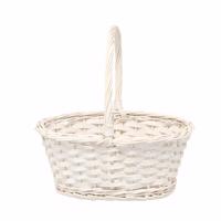 Rattan kosár 38 x 30 x 15/ 37 cm - fehér