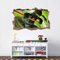 Tökéletes gyerek dekorációs matrica NINJA GO 120 x 74 cm