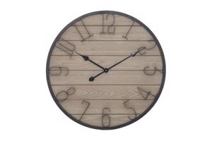 WOOD CLOCK i barna és fekete mdf falióra